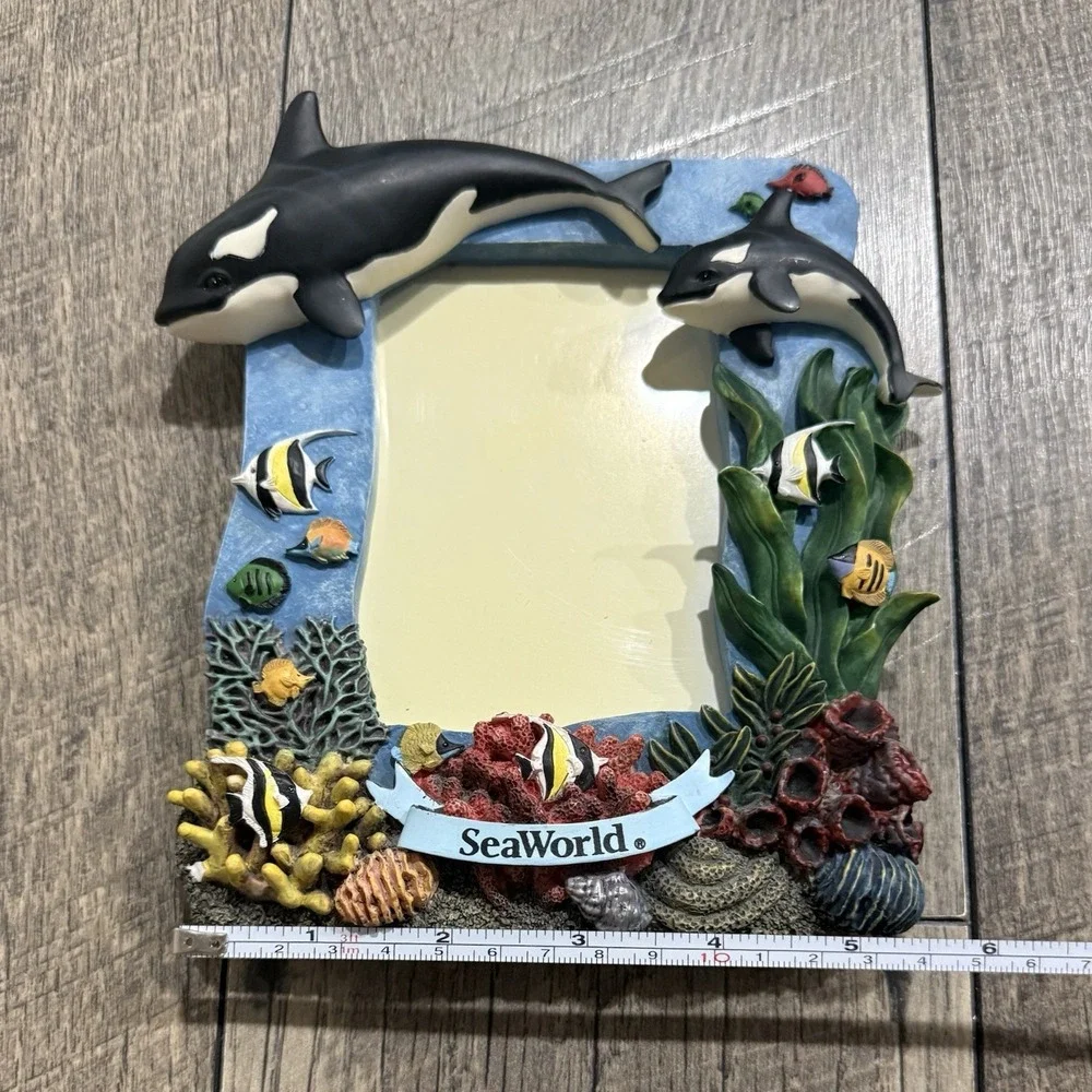 Sea World Adventure Parks 3D Killer Whale Orca Picture Frame 3 1/2